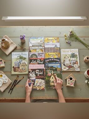 Lot of 14 Vintage Tole Painting Magazines 90s Cottagecore Farmhouse 90s Crafting